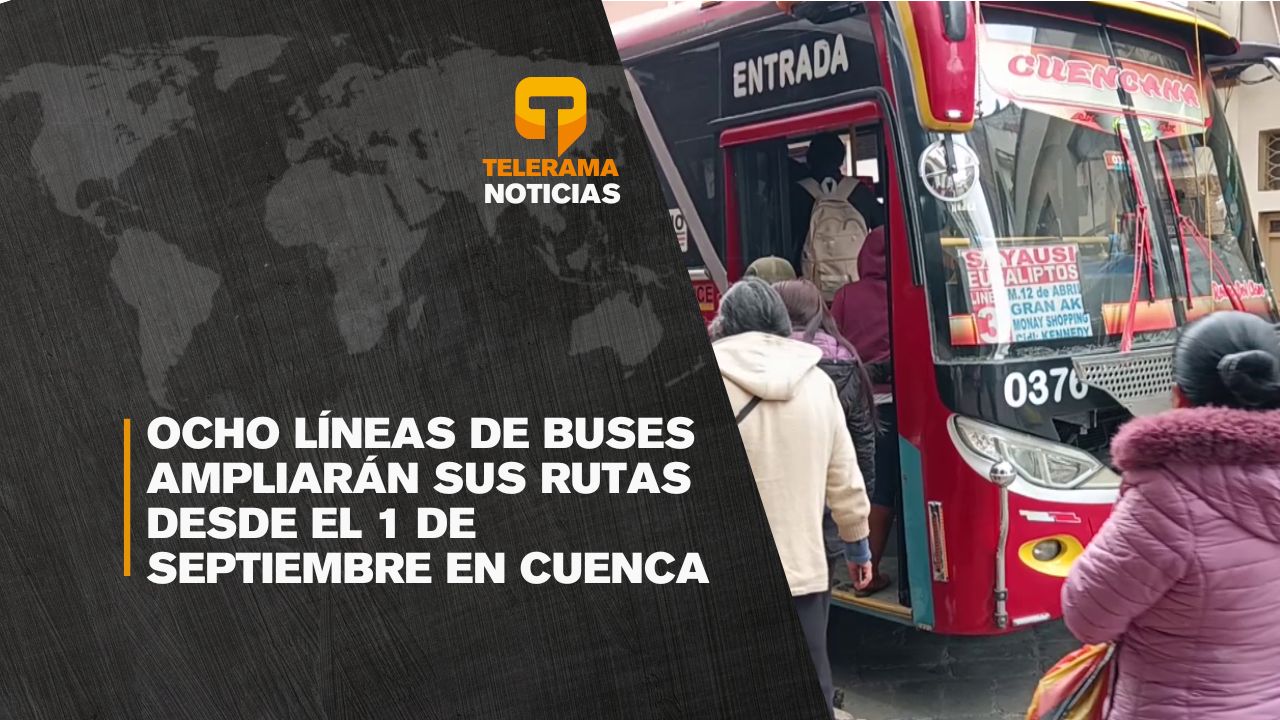 Ocho líneas de buses ampliarán sus rutas desde el 1 de septiembre en Cuenca