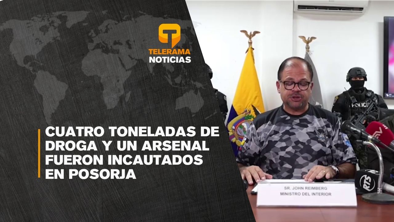 Cuatro toneladas de droga y un arsenal fueron incautados en Posorja
